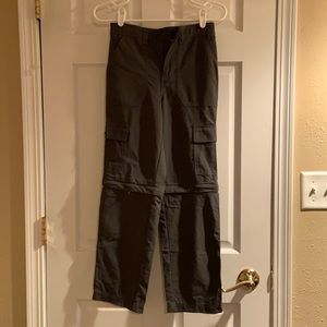 Boys size 12 L.L.Bean zip off pants NWOT olive